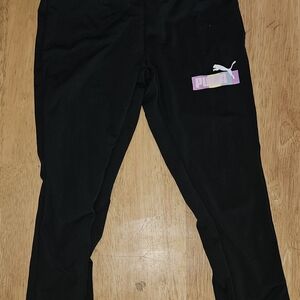 Puma Kids Black Leggings with Logo